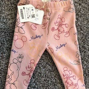 Baby girl Mickey Zara ribbed leggings